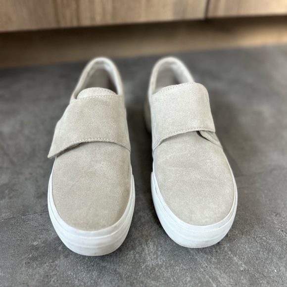 Vince Cage Suede Slip-On Sneakers Velcro Sneakers - Picture 4 of 8